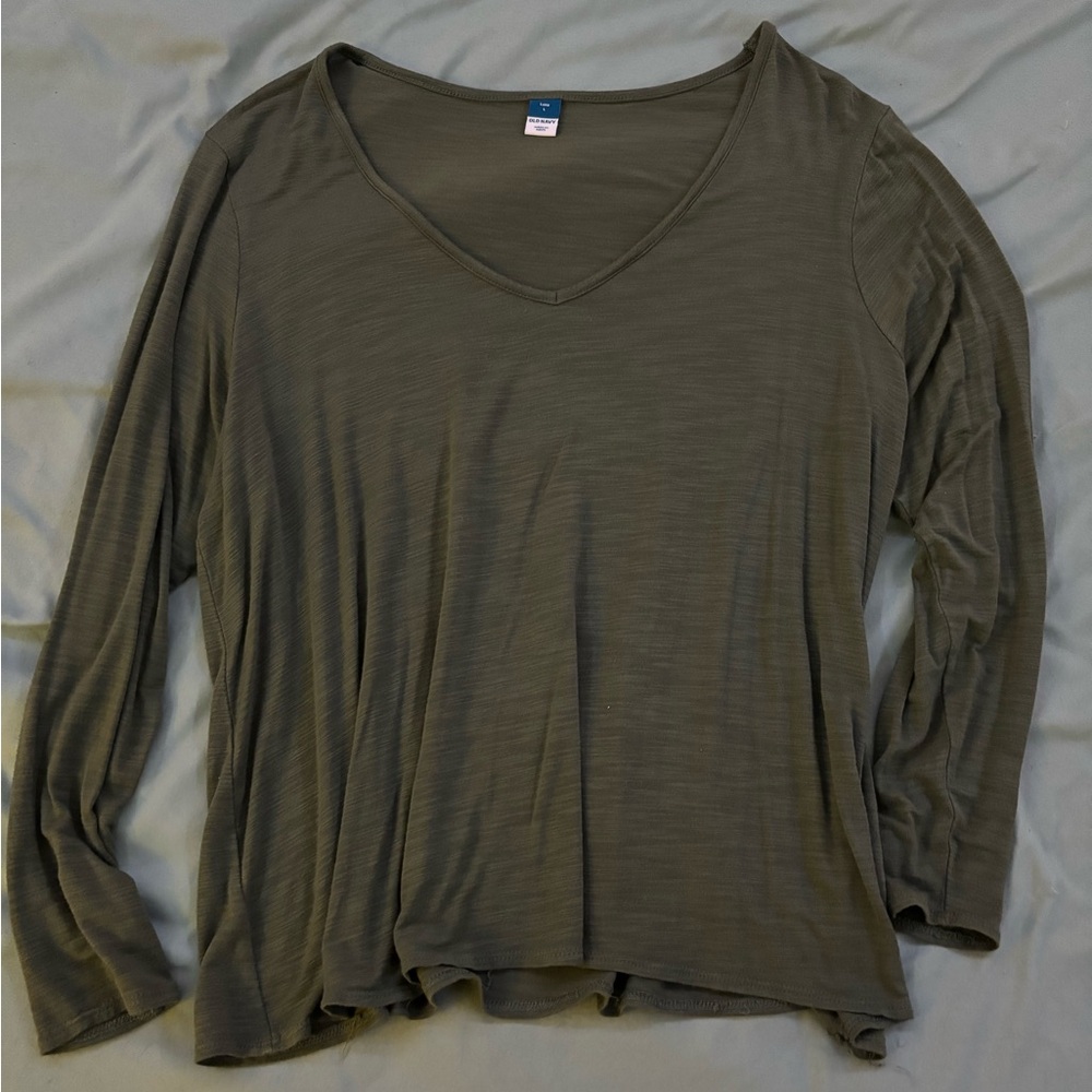 green sheer-ish long sleeve
